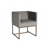 Kwan Lounge Chair - Antonio Charcoal - Angled View