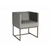 Kwan Lounge Chair - Antonio Charcoal - Angled View - Kwan Lounge Chair - Antonio Charcoal - Angled View