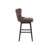 Ariana Swivel Barstool - Havana Dark Brown - Side Angle