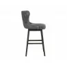 Ariana Swivel Barstool - Overcast Grey - Side Angle - Ariana Swivel Barstool - Overcast Grey - Side Angle
