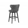 Ariana Swivel Barstool - Overcast Grey - Back Angle - Ariana Swivel Barstool - Overcast Grey - Back Angle