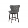 Ariana Swivel Counter Stool - Overcast Grey - Back Angle