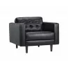 Sunpan Donnie Armchair - Coal Black - Angled - Sunpan Donnie Armchair - Coal Black - Angled