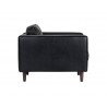Sunpan Donnie Armchair - Coal Black - Side