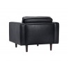 Sunpan Donnie Armchair - Coal Black - Back Angle