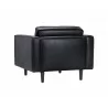 Sunpan Donnie Armchair - Coal Black - Back Angle - Sunpan Donnie Armchair - Coal Black - Back Angle