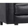 Sunpan Donnie Armchair - Coal Black - Seat Legs Close-Up