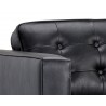 Sunpan Donnie Armchair - Coal Black - Seat Arm Close-up
