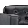 Sunpan Donnie Armchair - Coal Black - Seat Arm Close-up - Sunpan Donnie Armchair - Coal Black - Seat Arm Close-up
