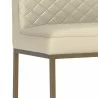 Leighland Counter Stool - Castillo Cream - Seat Close-up - Leighland Counter Stool - Castillo Cream - Seat Close-up