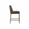 Leighland Counter Stool - Havana Dark Brown - Side Angle - Leighland Counter Stool - Havana Dark Brown - Side Angle