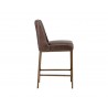 Leighland Counter Stool - Havana Dark Brown - Side Angle