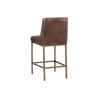 Leighland Counter Stool - Havana Dark Brown - Back Angle