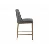 Leighland Counter Stool - Overcast Grey - Side Angle - Leighland Counter Stool - Overcast Grey - Side Angle