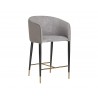 Asher Counter Stool - Flint Grey / Napa Taupe - Angled View