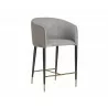 Asher Counter Stool - Flint Grey / Napa Taupe - Angled View - Asher Counter Stool - Flint Grey / Napa Taupe - Angled View