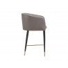 Asher Counter Stool - Flint Grey / Napa Taupe - Side Angle