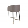 Asher Counter Stool - Flint Grey / Napa Taupe - Back Angle