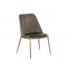Dover Dining Chair - Bravo Portabella / Sparrow Grey - Angled View