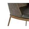 Dover Dining Chair - Bravo Portabella / Sparrow Grey - Back Angle