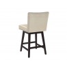 Vintage Swivel Counter Stool - Castillo Cream/Brown/Coal Black/Havana Dark Brown/Overcast Grey- Back Angle