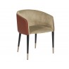 Asher Dining Armchair - Polo Club Toast / Dillon Chili - Angled