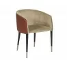 Asher Dining Armchair - Polo Club Toast / Dillon Chili - Angled - Asher Dining Armchair - Polo Club Toast / Dillon Chili - Angled