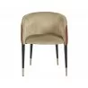 Asher Dining Armchair - Polo Club Toast / Dillon Chili - Front View - Asher Dining Armchair - Polo Club Toast / Dillon Chili - Front View