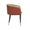 Asher Dining Armchair - Polo Club Toast / Dillon Chili - Side Angle
