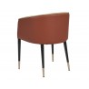 Asher Dining Armchair - Polo Club Toast / Dillon Chili - Back Angle