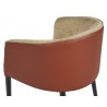 Asher Dining Armchair - Polo Club Toast / Dillon Chili - Back Angle Close-up