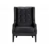 Sunpan Biblioteca Lounge Chair in Coal Black - Front - Sunpan Biblioteca Lounge Chair in Coal Black - Front