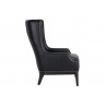 Sunpan Biblioteca Lounge Chair - Coal Black - Side