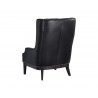 Sunpan Biblioteca Lounge Chair - Coal Black - Back Angled