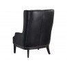 Sunpan Biblioteca Lounge Chair in Coal Black - Back Angle
