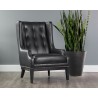 Sunpan Biblioteca Lounge Chair - Coal Black - Lifestyle