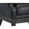 Sunpan Biblioteca Lounge Chair in Coal Black - Seat Close-up - Sunpan Biblioteca Lounge Chair in Coal Black - Seat Close-up