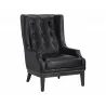 Sunpan Biblioteca Lounge Chair in Coal Black - Angled - Sunpan Biblioteca Lounge Chair in Coal Black - Angled