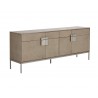 Jade Sideboard - Antique Silver - Ash Grey - Angled View