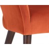 Sunpan Adelaide Dining Armchair - Seat and Leg Close-Up - Autumn Orange