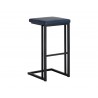 Sunpan Boone Barstool - Black - Bravo Admiral, Bravo Cognac, Bravo Cream, Champagne Gold - Onyx, Back Angle