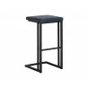 Sunpan Boone Barstool - Black - Bravo Admiral, Bravo Cognac, Bravo Cream, Champagne Gold - Onyx, Back Angle - Sunpan Boone Barstool - Black - Bravo Admiral, Bravo Cognac, Bravo Cream, Champagne Gold - Onyx, Back Angle