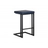 Sunpan Boone Counter Stool - Black - Bravo Admiral, Bravo Cognac, Bravo Cream, Champagne Gold - Onyx, Back Angle