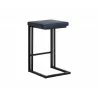 Sunpan Boone Counter Stool - Black - Bravo Admiral, Bravo Cognac, Bravo Cream, Champagne Gold - Onyx, Front Angle - Sunpan Boone Counter Stool - Black - Bravo Admiral, Bravo Cognac, Bravo Cream, Champagne Gold - Onyx, Front Angle