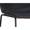 SUNPAN Cal Barstool - Antique Black, Brown, Grey, Lower Seat Closeup