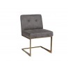 Virelles Dining Chair - Zenith Graphite Grey - Angled View