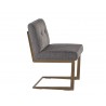 Virelles Dining Chair - Zenith Graphite Grey - Side Angle