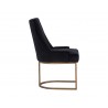 Florence Dining Chair - Abbington Black - Side Angle