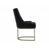 Florence Dining Chair - Abbington Black - Side Angle - Florence Dining Chair - Abbington Black - Side Angle