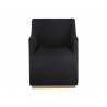 Zane Wheeled Lounge Chair - Abbington Black - Front